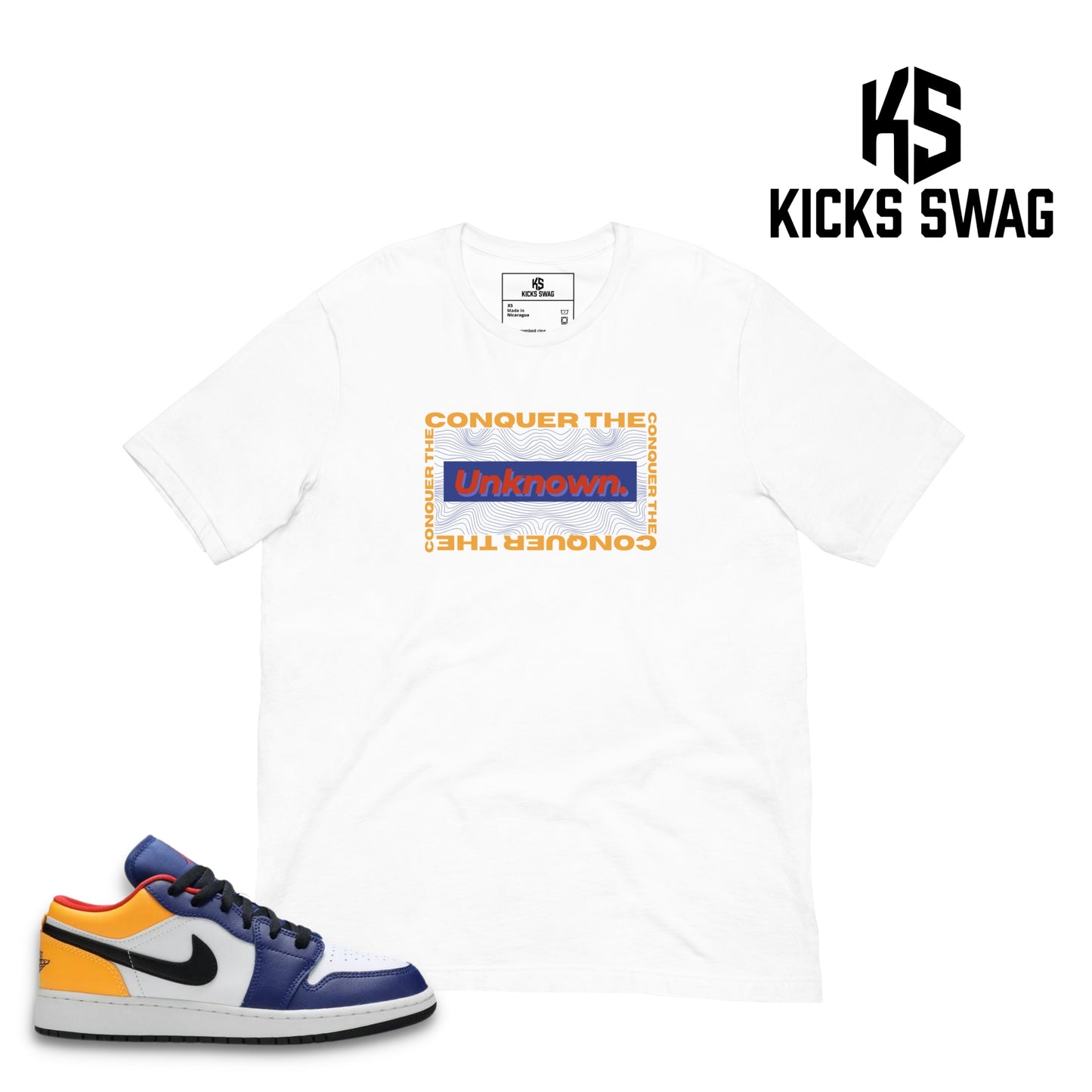 T-shirt - Jordan 1 Low Royal Yellow (Conquer the Unknown)