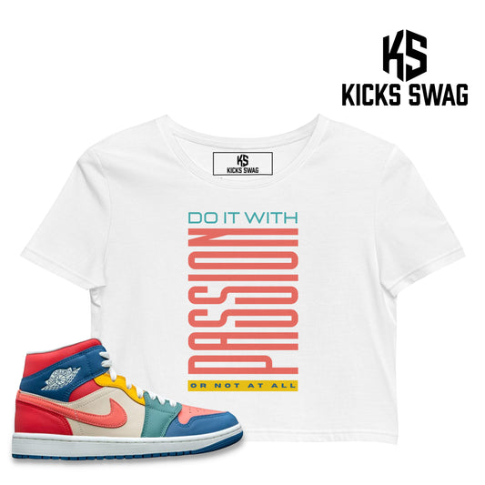Crop Top - Air Jordan 1 Mid Magic Ember (Do it with passion or not at all)