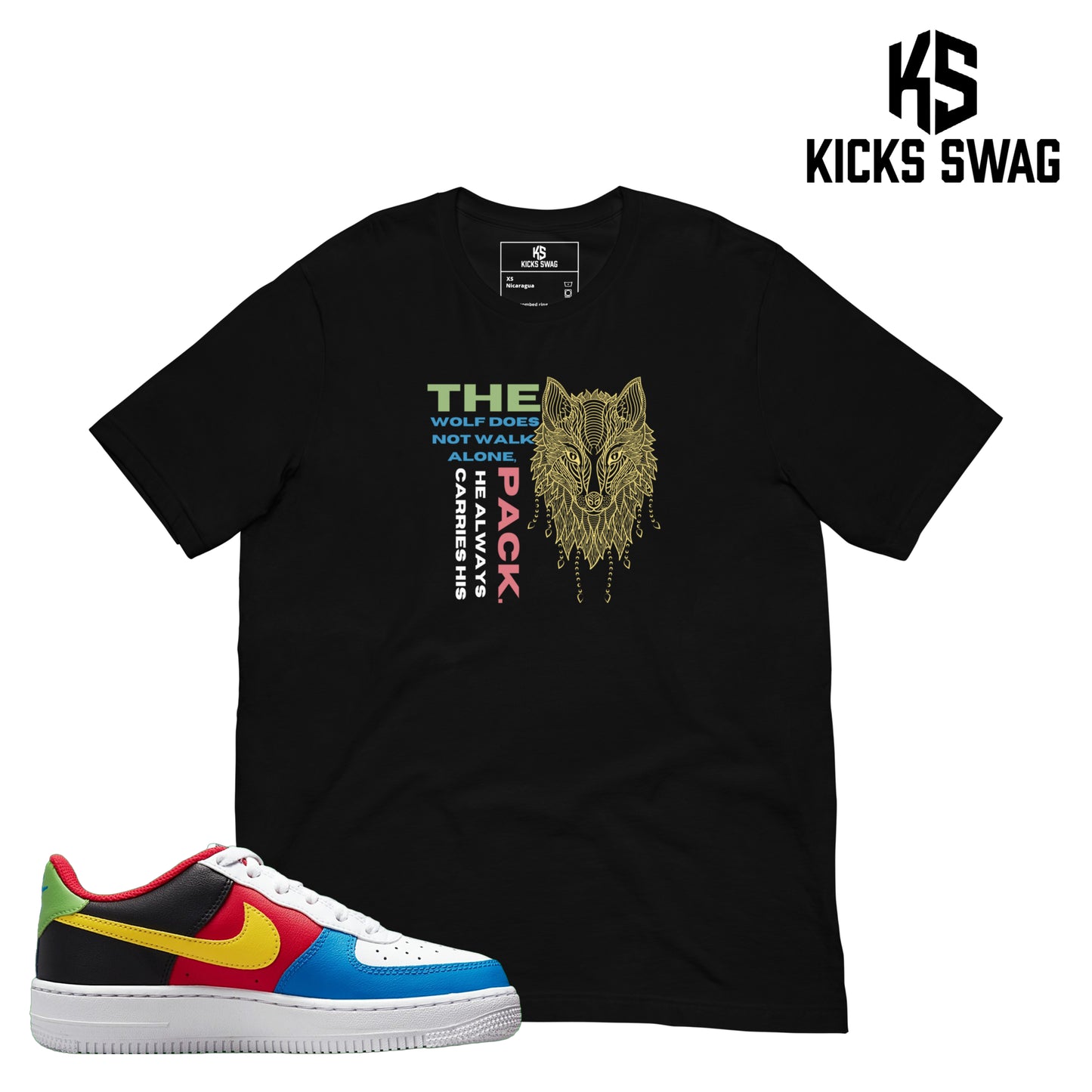 T-shirt - Air Force 1 Low 07 QS Uno GS (Wolf Pack)