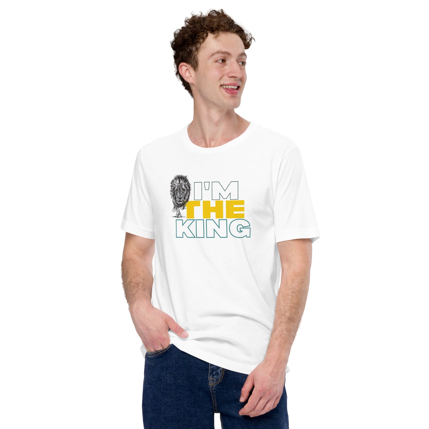 T-shirt - Jordan 1 Mid Noble Green Pollen-White (I'm the king)