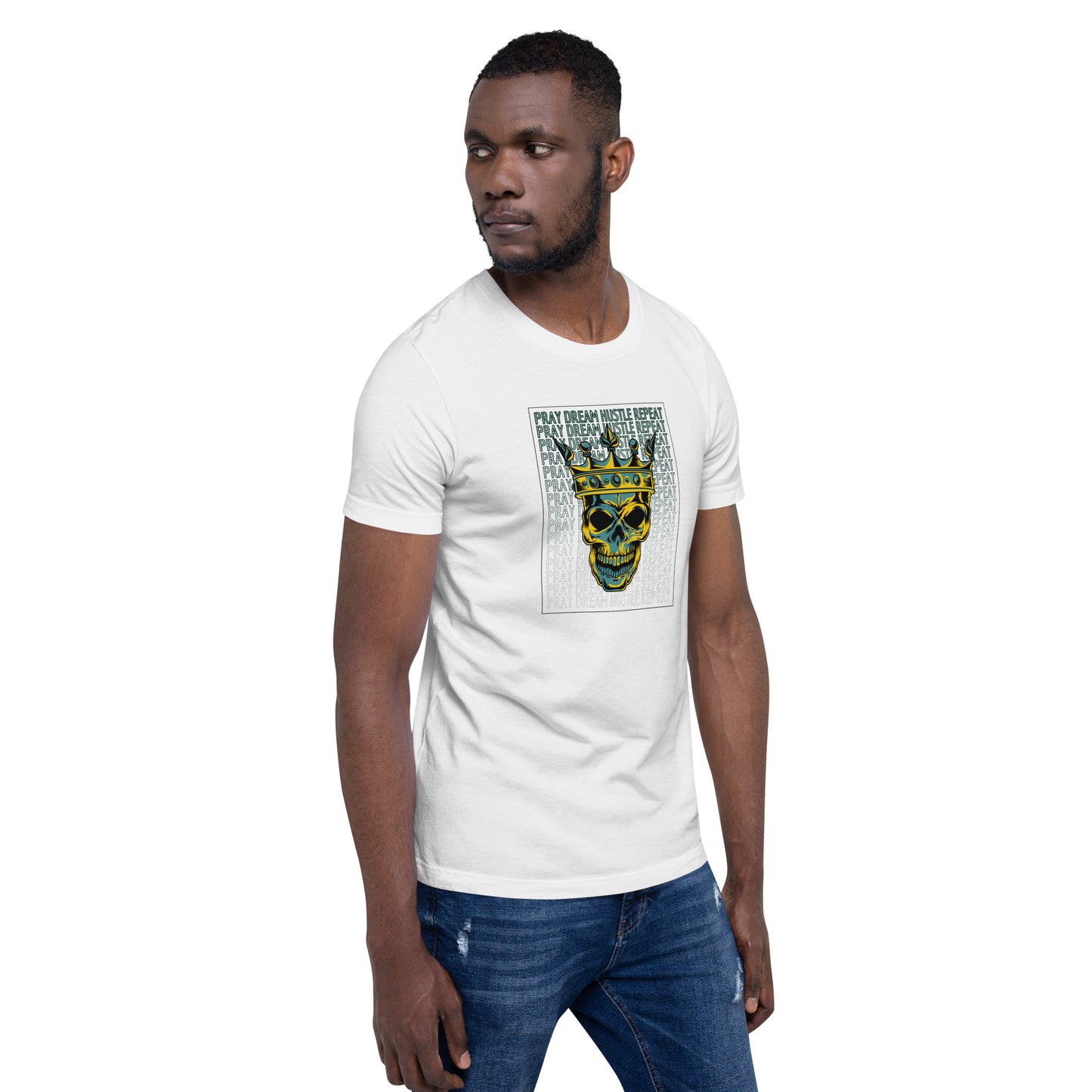 T-shirt - Jordan 1 Mid Noble Green Pollen-White (Pray Dream Hustle Repeat)